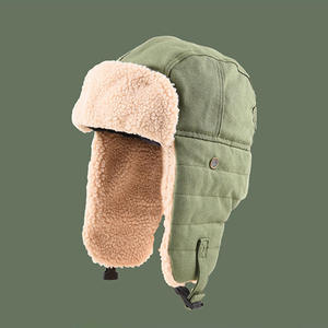 Chapeau d'aviateur en coton thermique pour homme et femme avec cache-oreilles pour les sports d'hiver, la conduite automobile et la moto - Product Image 6