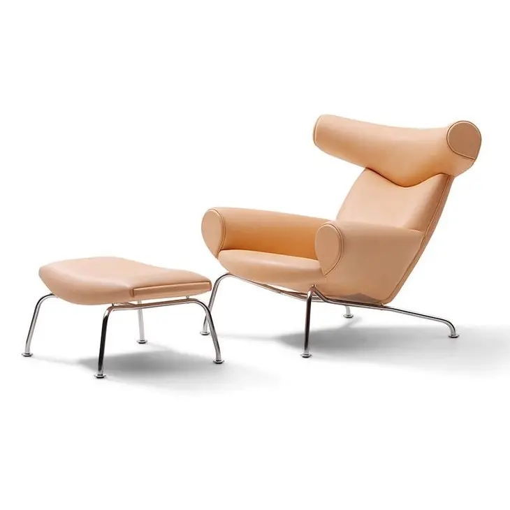 Nordic in vera pelle divano singolo sedia di design luce di lusso poltrona per soggiorno mobili