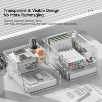 Organizador de Oficina Transparente Ecológico, Bandeja Apilable para Papel y Cartas, Caja de Almacenamiento y Estante para Archivos de Papel A4