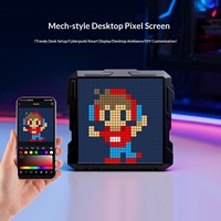 Écran LED couleur complet pour bureau noir, support mural, bureau de jeu intérieur avec éclairage ambiant DIY, style cyberpunk mecha