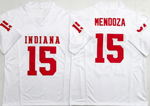 Kaus Sepak Bola Universitas Indiana Pria 15 Fernando Mendoza 5 D'Angelo Ponds Kaus Sepak Bola Universitas AS Jahitan Merah - Product Image 3