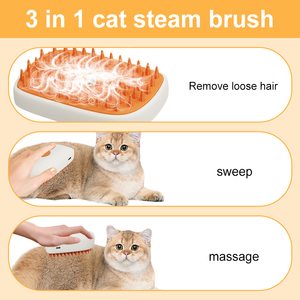 2025 Rechargeable Anti-Flying Hair Removal <b>Silicone</b> Shower Brush Self- Cleaning Spa <b>Tool</b> for Cat Grooming Pet Bathing & Cleaning - Product Image 3