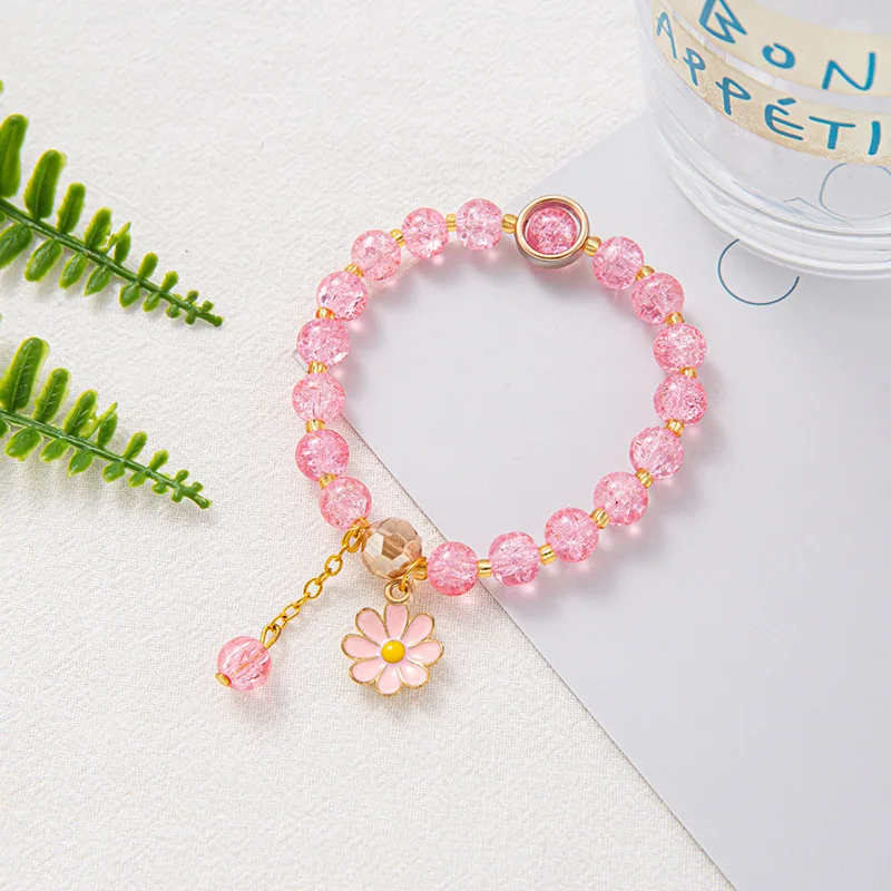 2025 New Summer Ladies Bead Bracelet with Sunflower Charm