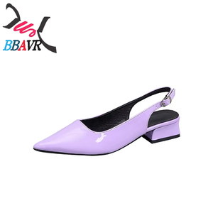 Zapatos de Mujer 2025, Nueva Colección de Primavera, Estilo Europeo Americano, Talla Grande, Punta Puntiaguda, Sin Talón, con una Sola Correa, Color Sólido, Artificial - Product Image 6