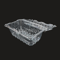 Boîtes en plastique transparent recyclables UVA de 1 lb, 2 lb, 3 lb pour l'emballage de fruits et légumes, type blister pour fruits et raisins