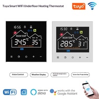 Thermostat intelligent WiFi Tuya pour chaudière à gaz, chauffage au sol à eau avec fonction de contrôle par liaison