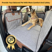Housse de siège auto de luxe pour chien, imperméable, avec hamac pour animal de compagnie, extension de siège arrière, éco-responsable, durable, fond rigide