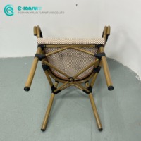 Vente en gros de meubles de cour extérieure chaise de salle à manger à cadre en aluminium durable chaise de patio en tissu maillé pour Villa Hotel Resort