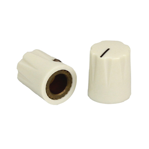 Perilla de interruptor giratorio de plástico con inserción de latón, estilo Davies 1900, moleteada, de 16x12.7MM, para eje de 6.35mm - Product Image 3