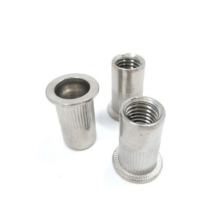 Rivet à sertir cylindrique en acier inoxydable 304, moleté, rond, pour fabricants - Product Image 1