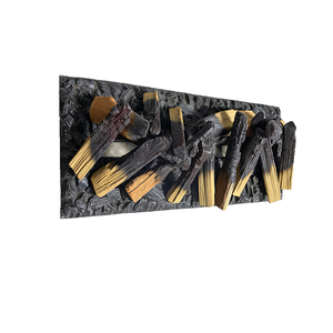 Bûches <span class=keywords><strong>de</strong></span> cheminée électriques artificielles faites à la main OEM avec cendres - Product Image 4