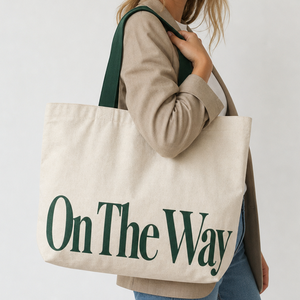 Soft Cotton Tote Bag Holiday Shopping Bag Travellers <b>Handbag</b> Reusable <b>Large</b> Capacity Casual Carryall Everyday Sturdy - Product Image 1