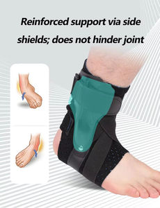 Attelle de cheville réglable avec éclisses latérales, support respirant à compression pour la récupération des blessures sportives et la prévention des entorses - Product Image 3