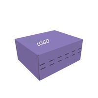 Boîtes d'emballage d'expédition violettes personnalisées avec bande déchirable pour casquettes, chapeaux, écharpes, perruques – Idéales pour les petites entreprises