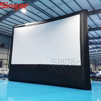 Écran de cinéma gonflable géant 7,6x4,3m pour projecteur extérieur de jardin