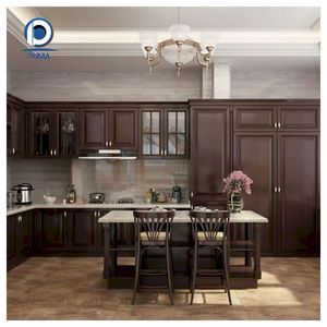 Gabinete de Cocina Arquitectónico de Madera Sólida con Textura de Grano de Madera Natural y Organización Inteligente para Proyectos Residenciales de Primera Calidad - Product Image 2
