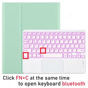 Étui clavier sans fil détachable pour Samsung Tab S7 + S8 + <span class=keywords><strong>S9</strong></span> + S7 FE <span class=keywords><strong>S9</strong></span> FE + 12.4 Backlit Case Cover - Product Image 3