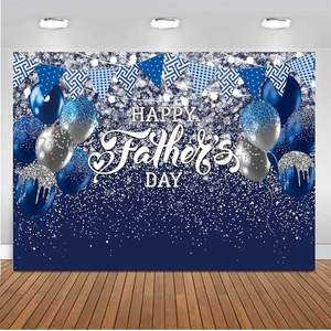 Toile de fond photographique pour la fête des pères, avec cravate rouge, outils, lunettes, décorations, bannière de fête « Merci <span class=keywords><strong>papa</strong></span> » personnalisable - Product Image 2