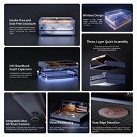 Nouvelle graveuse laser à diode H20 20W haute puissance, machine de découpe laser CNC de table, gravure multi-matériaux bois, métal, MDF, papier, plastique
