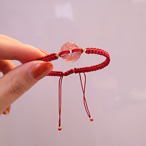 Thời Trang Handmade Điều Chỉnh Vòng Tay Dây Đỏ Pha Lê Cho Quà Tặng Trang Sức Phụ Nữ Và Nam Giới - Product Image 4