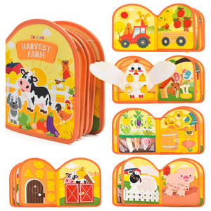 Livre d'activités Montessori portable en feutre pour la maternelle, idéal pour les voyages, entraînement de la coordination œil-main, livre silencieux pour les tout-petits - Product Image 3