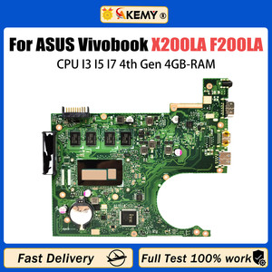 For <strong>ASUS</strong> F200LA F200L X200L <strong>laptop</strong> <strong>Mainboard</strong> REV2.1 X200LA <strong>I3</strong>-4010U 4GB RAM Full Tested Vivobook - Product Image 2