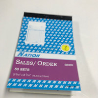 Livret de facture de formulaire de reçu de vente en double de carbone mignon pour petite boutique entreprise 50 ensembles de papier parfait blanc/jaune