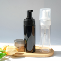 Bouteille en mousse PET noire de 100ml 120ml 150ml 200ml avec bouteille à pompe Foamer de 43mm