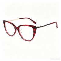 Lunettes de protection anti-lumière bleue en acétate texturé avec branches métalliques exquises, unisexe, pour les loisirs et la vie quotidienne