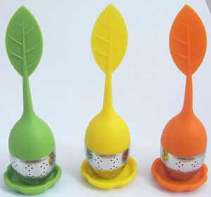 Juego de utensilios populares Oem 2004 Infusor de té de silicona <span class=keywords><strong>verde</strong></span> y bolsas de té vacías Precio de máquina de embalaje de metal y plástico de malla - Product Image 5