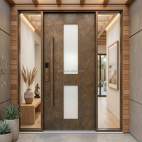 Portes pivotantes en acier pour maison principale en Australie porte d'entrée au design irrégulier avec porte d'entrée extérieure moderne sécurisée