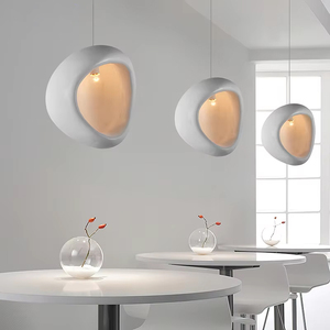 Lampe suspendue <span class=keywords><strong>Nula</strong></span> minimaliste en résine blanche, luminaires de salle à manger, Unique, pour Foyer, cuisine - Product Image 2