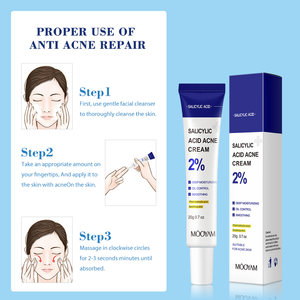 Limpiador Facial Exfoliante con Ácido Salicílico Orgánico de Marca Blanca, para Puntos Negros, Arrugas, <span class=keywords><strong>Anti</strong></span>-Acné, Cuidado de la Piel, <span class=keywords><strong>Crema</strong></span> Limpiadora Facial de 20g - Product Image 6