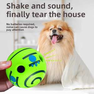 Doe Pet özel Logo köpek gıcırtılı topları oyuncak dayanıklı vinil köpek oyuncak ses kendinden eğlence haddeleme gülme topu yeşil çiğnemek oyuncaklar - Product Image 5