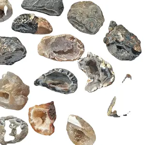 Espécimen mineral de geoda de ágata de piedra curativa áspera natural de alta calidad al por mayor para Decoración