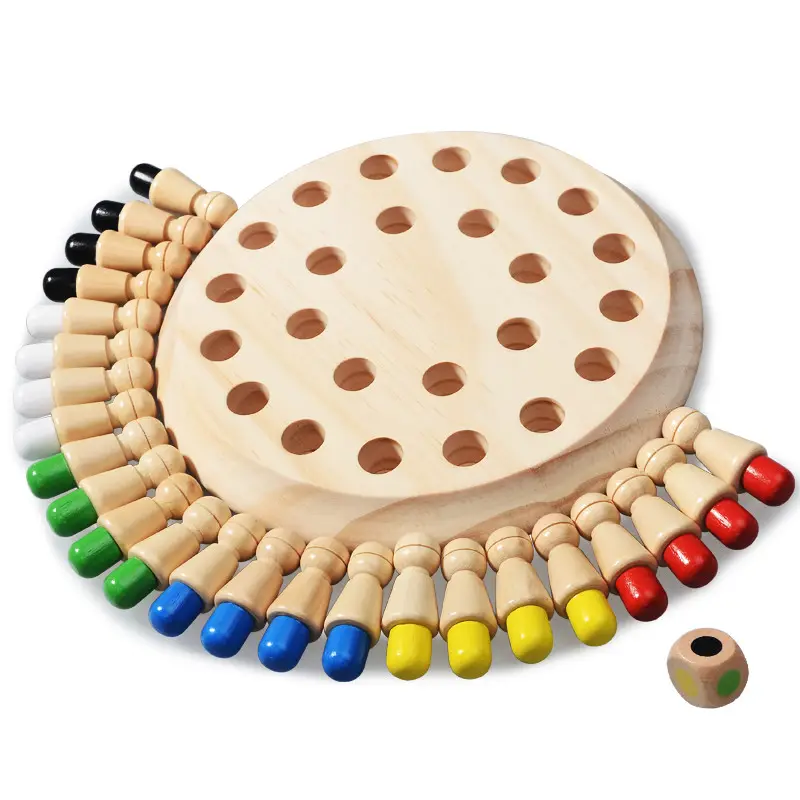 Çocuklar Montessori eğitim ahşap oyuncak öğrenme renk duyusal oyuncaklar hafıza maç sopa satranç bulmaca oyunu parti oyunu çocuklar için
