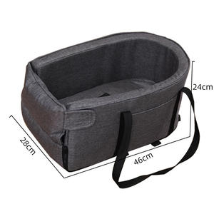 Asiento de coche para perros con consola central desmontable al por mayor para perros pequeños con cinturón de seguridad y parte inferior antideslizante para uso en viajes - Product Image 4