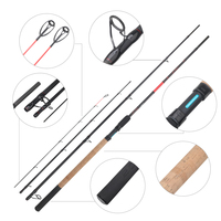 NEWSTAR Canne à pêche Feeder 3.0m-4.2m 150g-250g en fibre de carbone, blank fin, détection de micro-morsures, pour la pêche en match, en lac, au skimmer et au bar.