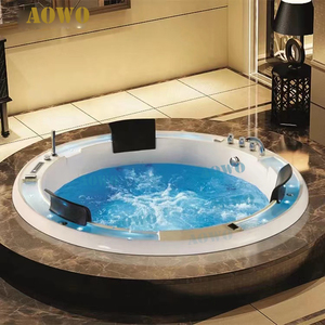 All'aperto di alta qualità embeding 4 persone <span class=keywords><strong>vasca</strong></span> da bagno rotonda <span class=keywords><strong>tavolino</strong></span> giardino giardino yacuzzi party swimming serrature esterne - Product Image 6