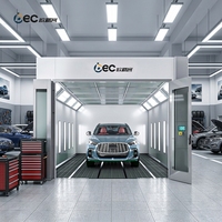 Cabine de pulvérisation de peinture à extraction de gaz d'échappement à tirage latéral diesel OBC