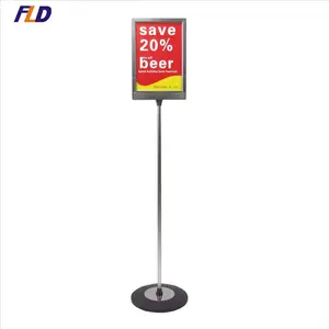 Metal Sign Holder Stand Shopping Mall Promotion Advertising Poster Sign Holders POP Floor Standing Metal Display Stand