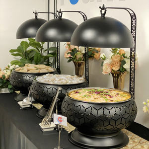 Scaldavivande per Banchetti Nuziali, Chafing Dish da 9L per Buffet, Lussuosi Chafing Dish per Catering, Hotel e Feste - Product Image 1