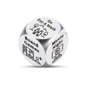 Couple Gifts for Boyfriend <b>Girlfriend</b> Food Decider Gifts for Husband Wife Stainless Steel Food Decision Dice - Product Image 5