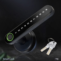 Serrure de porte intelligente numérique sans clé pour intérieur, avec poignée à levier, empreinte digitale, combinaison et application TTLOCK