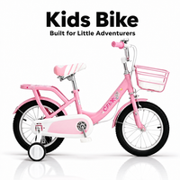 Nouveau style, vélo pour filles en acier à haute teneur en carbone, rose et violet, 12'', 14'', 16'', 18'', vélo pour enfants, cyclisme en plein air