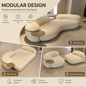Grande Promotion <span class=keywords><strong>Canapé</strong></span> <span class=keywords><strong>Haricot</strong></span> Incurvé Minimaliste Moderne en Velours d'Agneau de Qualité Supérieure, Créatif et Nordique, pour Salon - Product Image 5