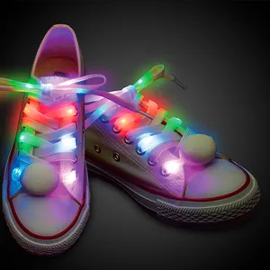 Cordones LED de nailon con 3 modos intermitentes para zapatos, coloridos cordones iluminados para favores de fiesta, baile de hip-hop, correr