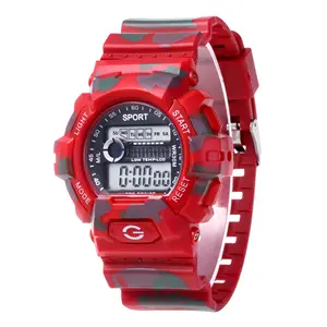 Factory wholesale G type shock absorbing led wrist digital sport men's watch chronograph analog dual time watch plastic