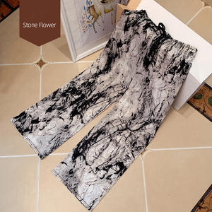 Loveda vente en gros lâche élastique taille haute <span class=keywords><strong>pantalon</strong></span> large décontracté loisirs élégant droit imprimé <span class=keywords><strong>pantalon</strong></span> pallazzo pour les femmes - Product Image 6