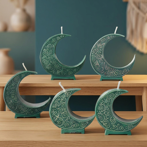 Velas Aromáticas de Cera de Soya con Forma de Luna Creciente, Hechas a Mano, Ecológicas, No Tóxicas, de Larga Duración, Decoración para el Hogar, Regalo para Eid, Venta al Por Mayor - Product Image 2